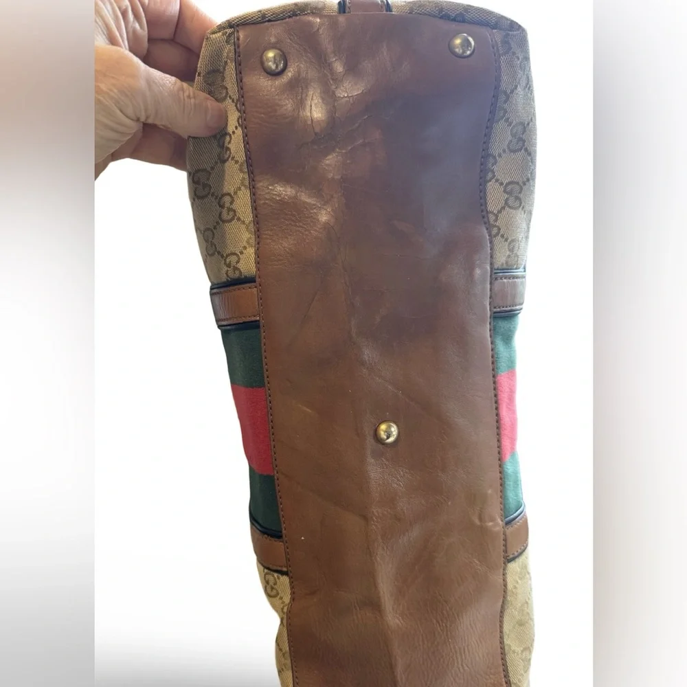 SOLD SOLD SOLD Gucci Rania Top Handle Stripe tassel - Picture 3 of 10